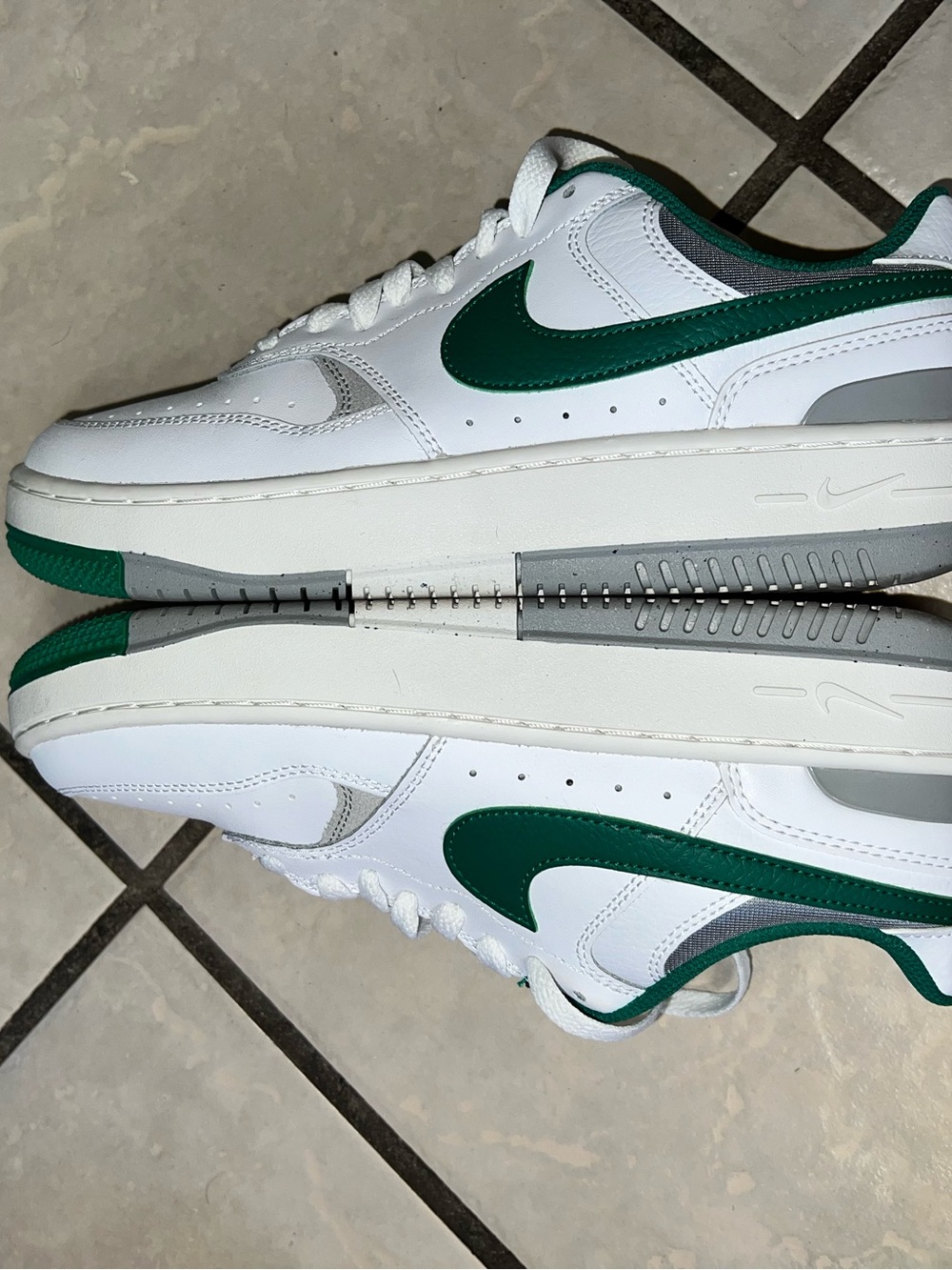 Nike White & Green Low-Top Gamma force Sneakers - Picture 6 of 8